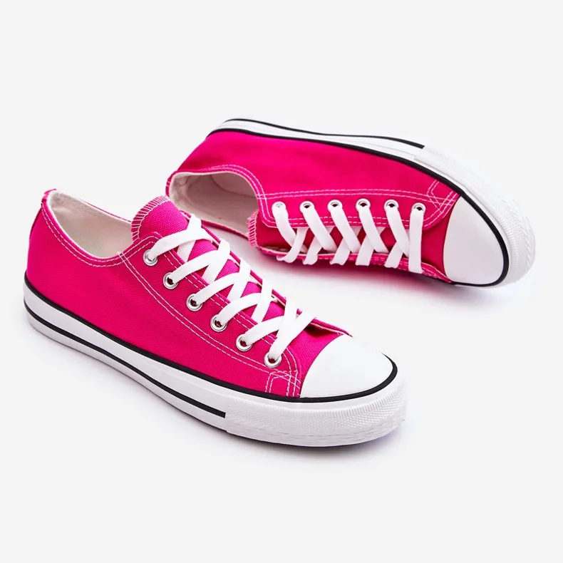 FR1 Women's Classic Low Top Sneakers Fuchsia Vegas pink