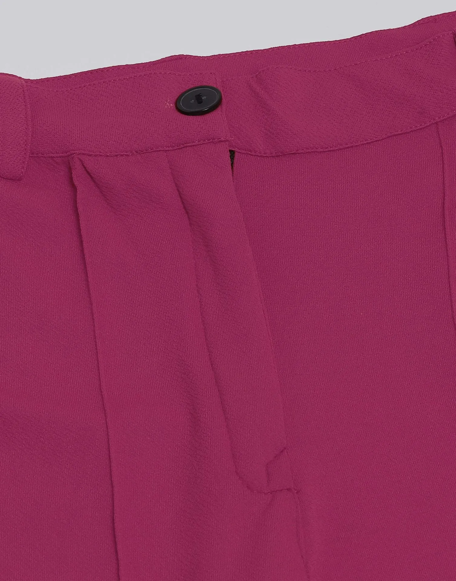 Fuchsia Pink Pin Tuck Straight Fit Trouser