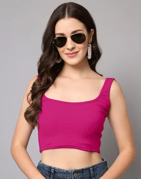 Fuchsia Pink Square Tank Top