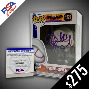 Funko Pop! Marvel: Spider-Man Across The Spiderverse: Spider-Gwen - SIGNED by Hailee Steinfeld (PSA Certified) (Purple/Lavender 