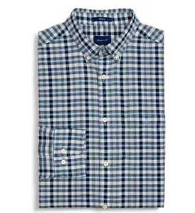 Gant O2. Indigo Check Reg Dark Blue