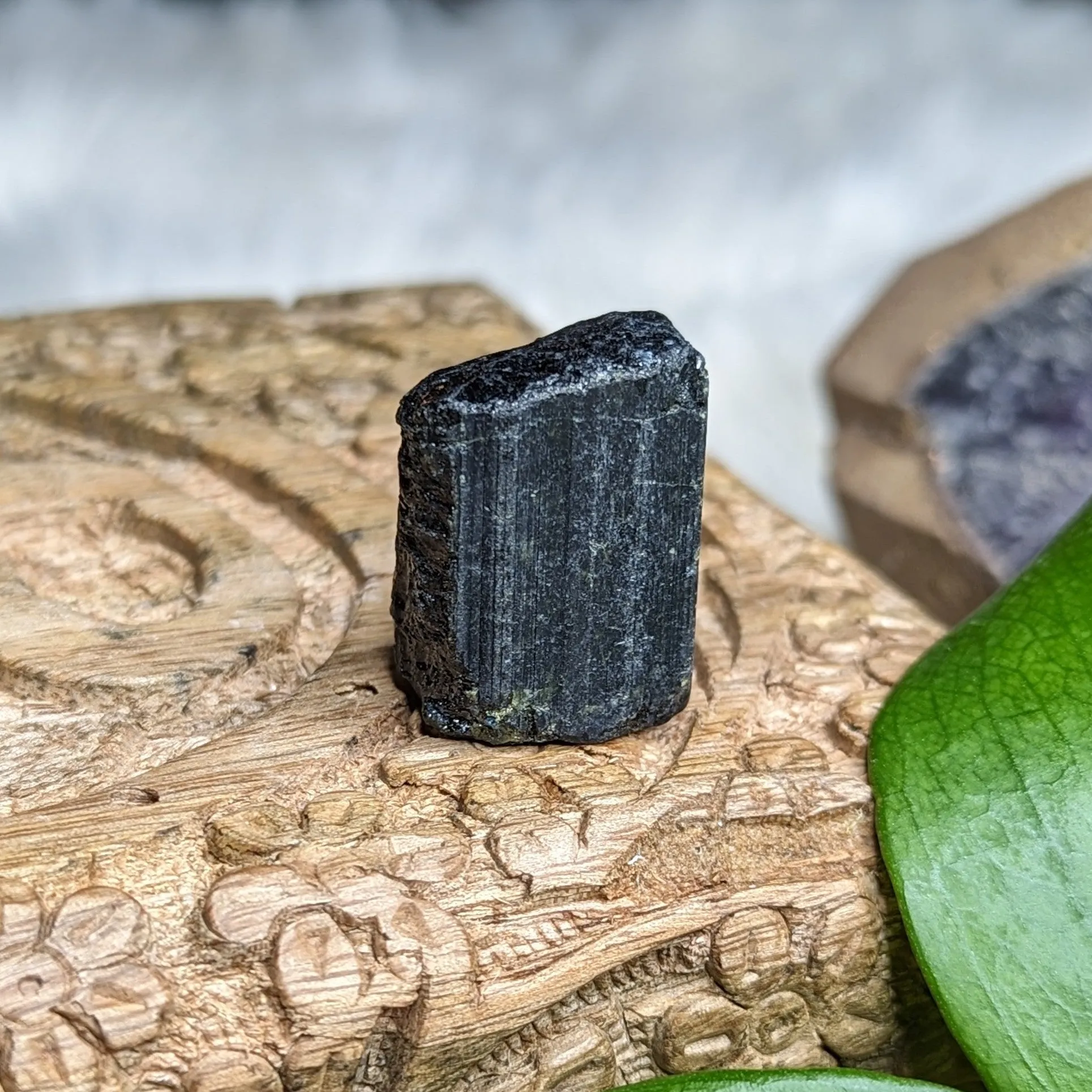 Gemmy AA Black Tourmaline Natural Specimen~ Dazzling Protective Pocket Stone