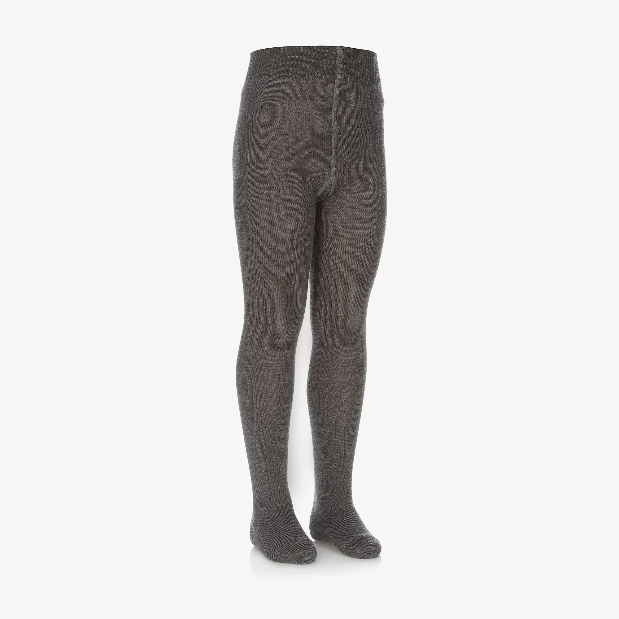 Grey Knitted Wool Tights