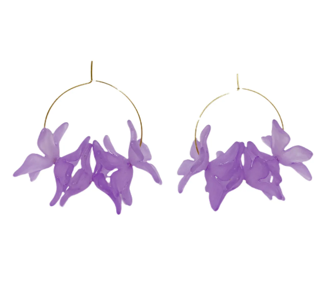 Holst & Lee Floral Hoops, Purple