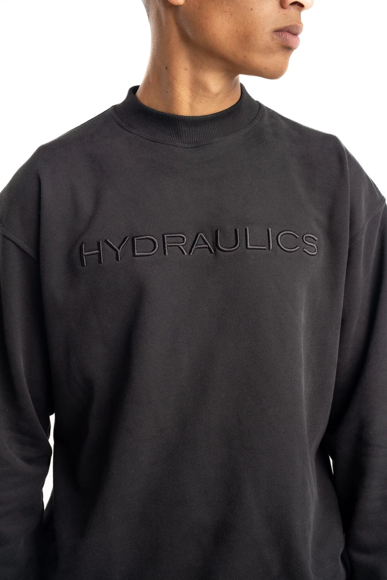 Hydraulics Tonal 3D Embroided Sweater Black