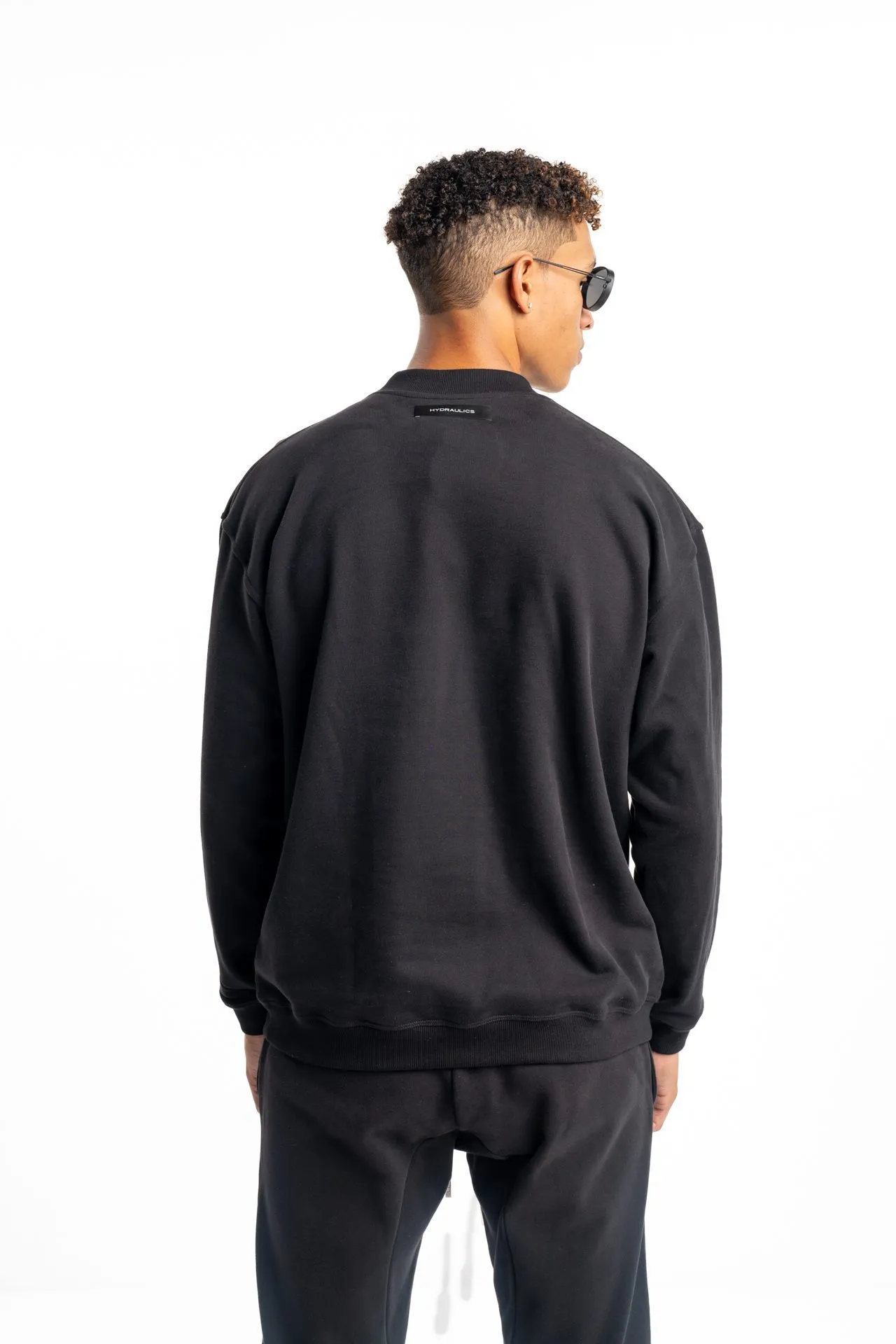 Hydraulics Tonal 3D Embroided Sweater Black