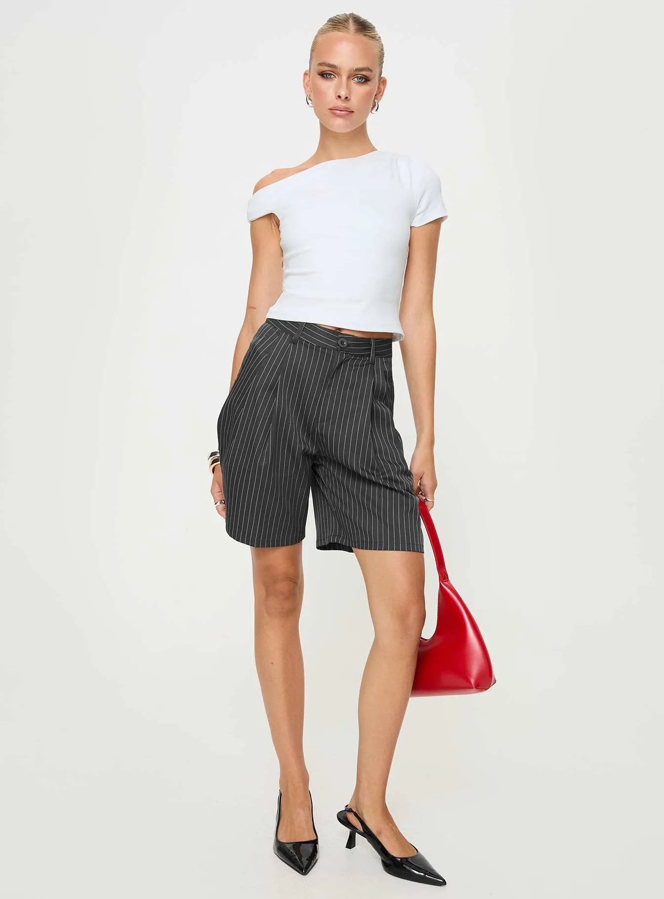 In Office Longline Shorts Grey