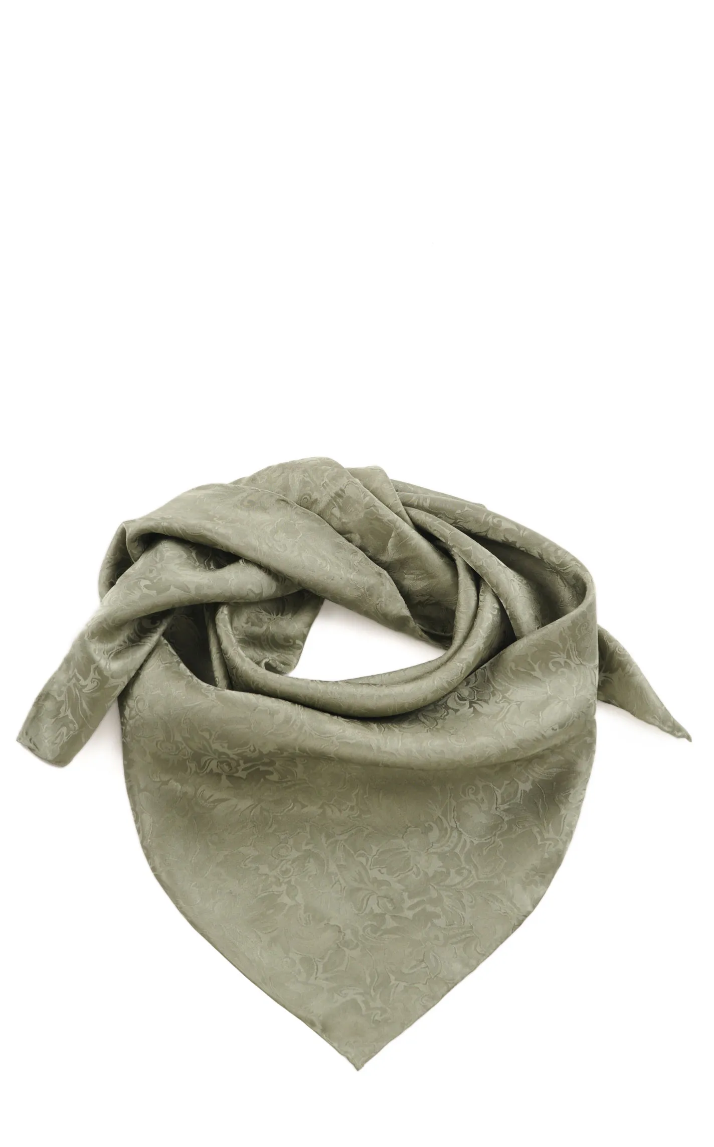 Jacquard Sage Silk Wild Rags Scarf