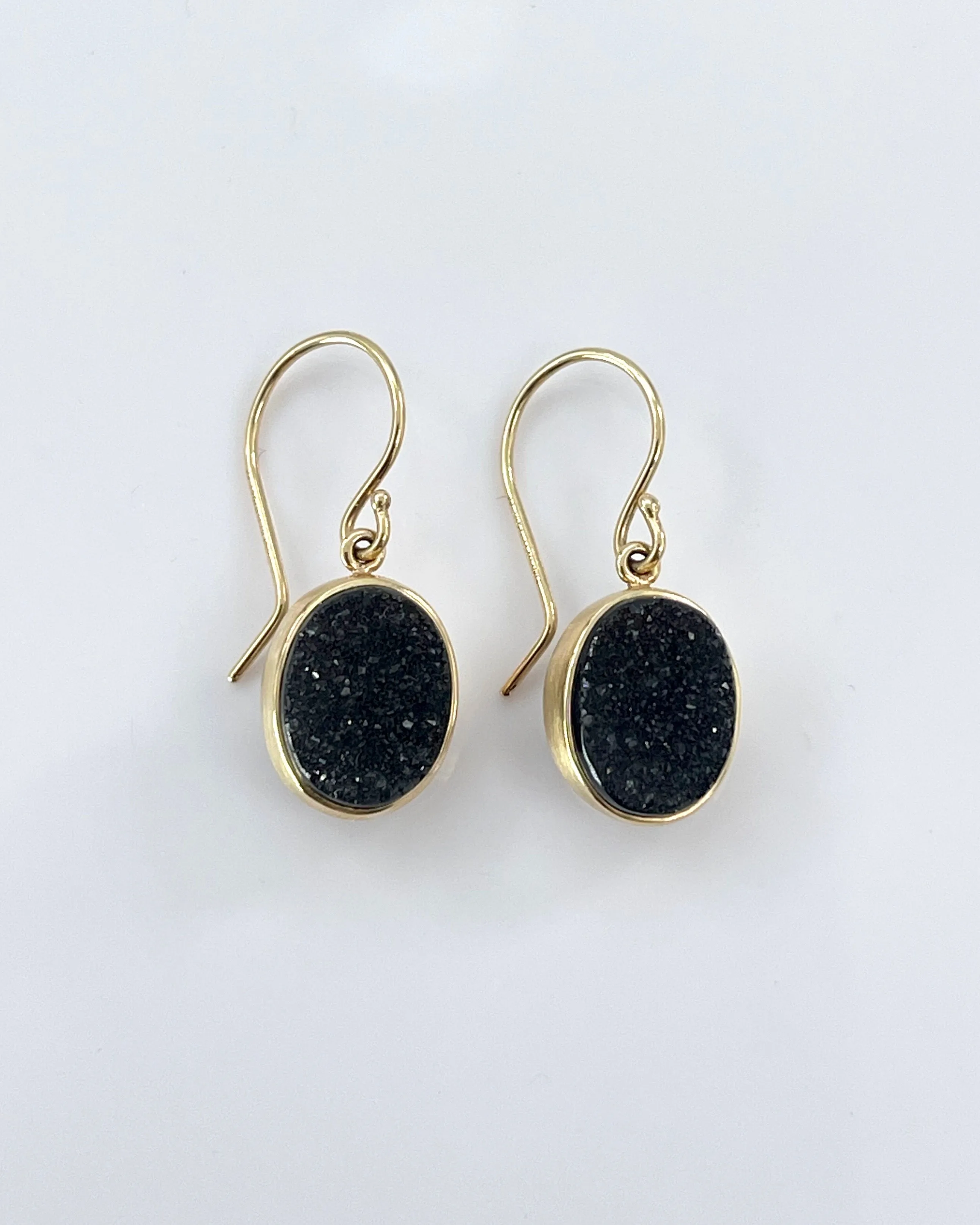 Jamie Joseph Black Drusy Earrings