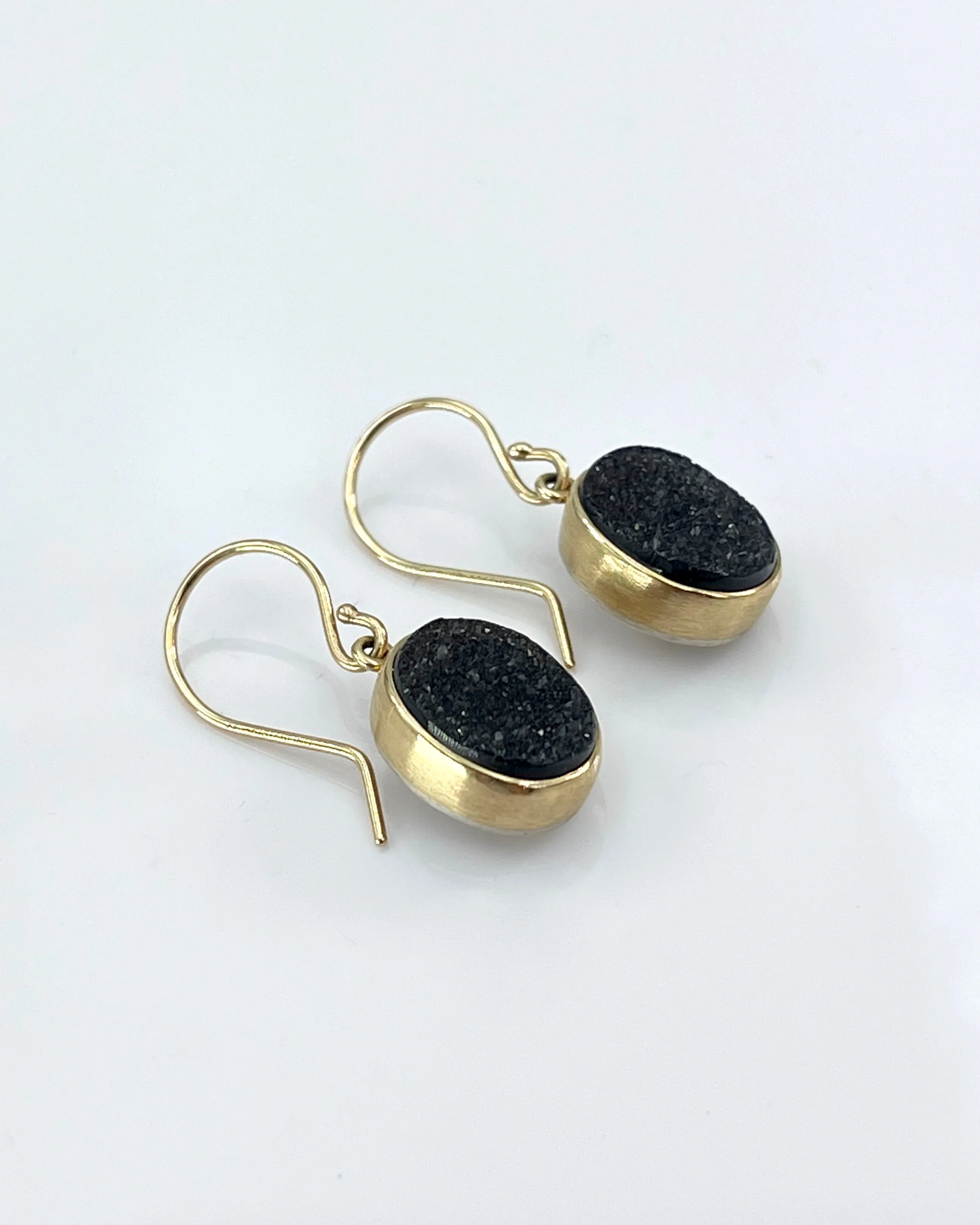 Jamie Joseph Black Drusy Earrings