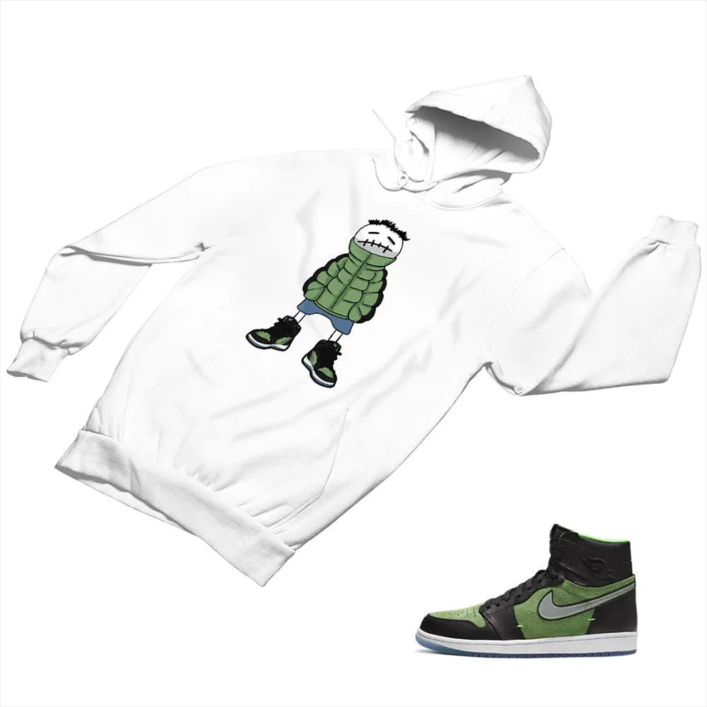 Jordan 1 Black Green Matching Custom Designed Hoodies JD 1-70-14