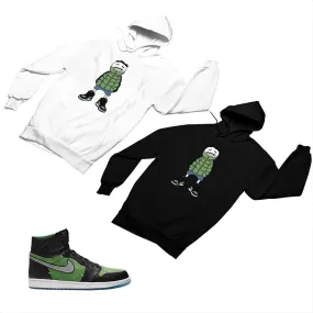 Jordan 1 Black Green Matching Custom Designed Hoodies JD 1-70-14