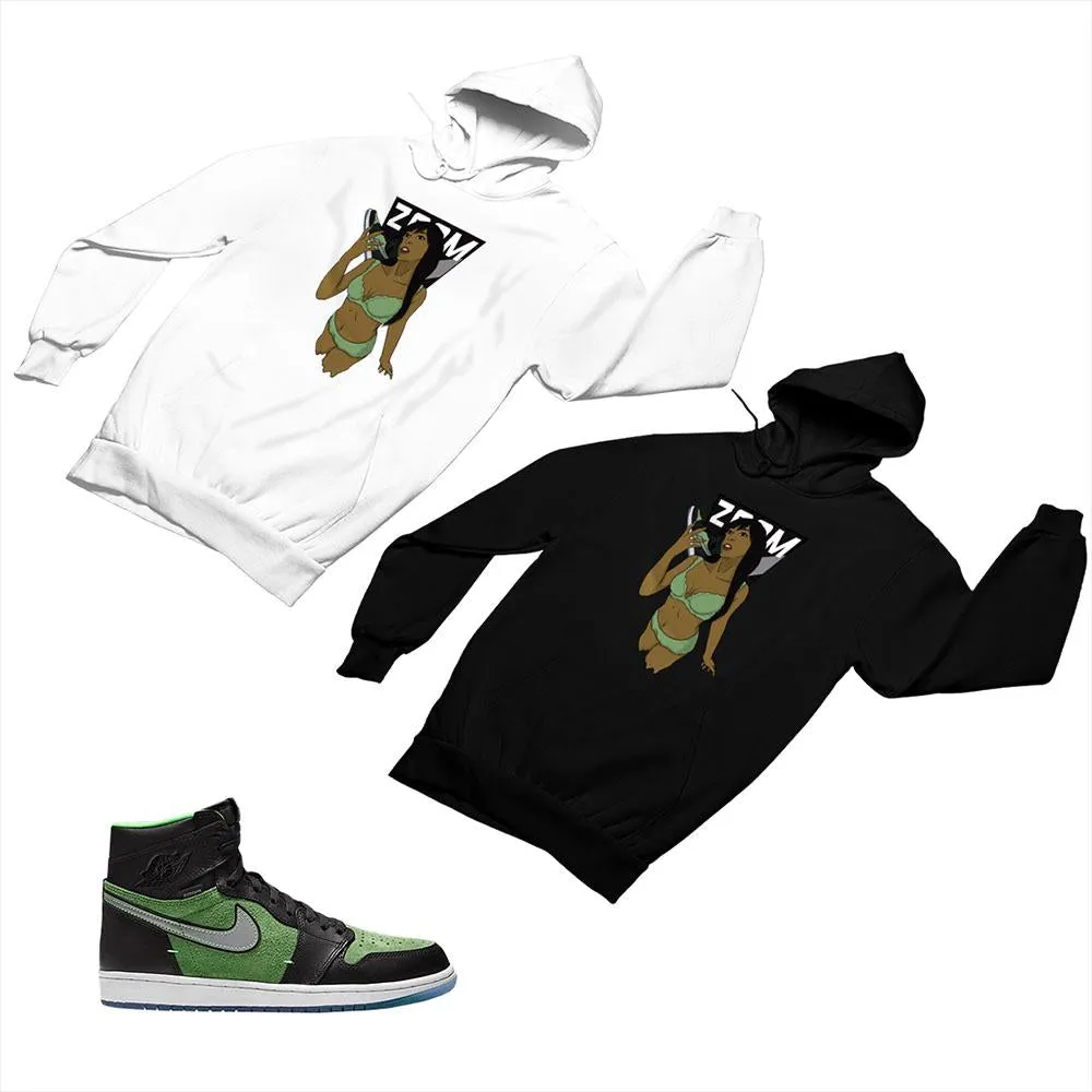 Jordan 1 Black Green Matching Custom Designed Hoodies JD 1-70-4