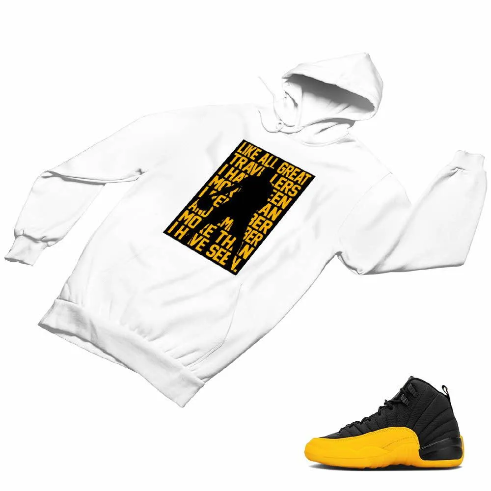 Jordan 12 University Gold Matching Custom Designed Hoodies JD 12-17-10