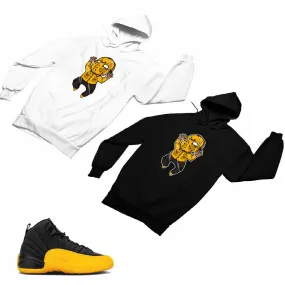 Jordan 12 University Gold Matching Custom Designed Hoodies JD 12-17-16