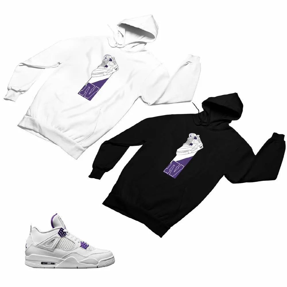 Jordan 4 Purple Matching Custom Designed Hoodies JD 4-23-17