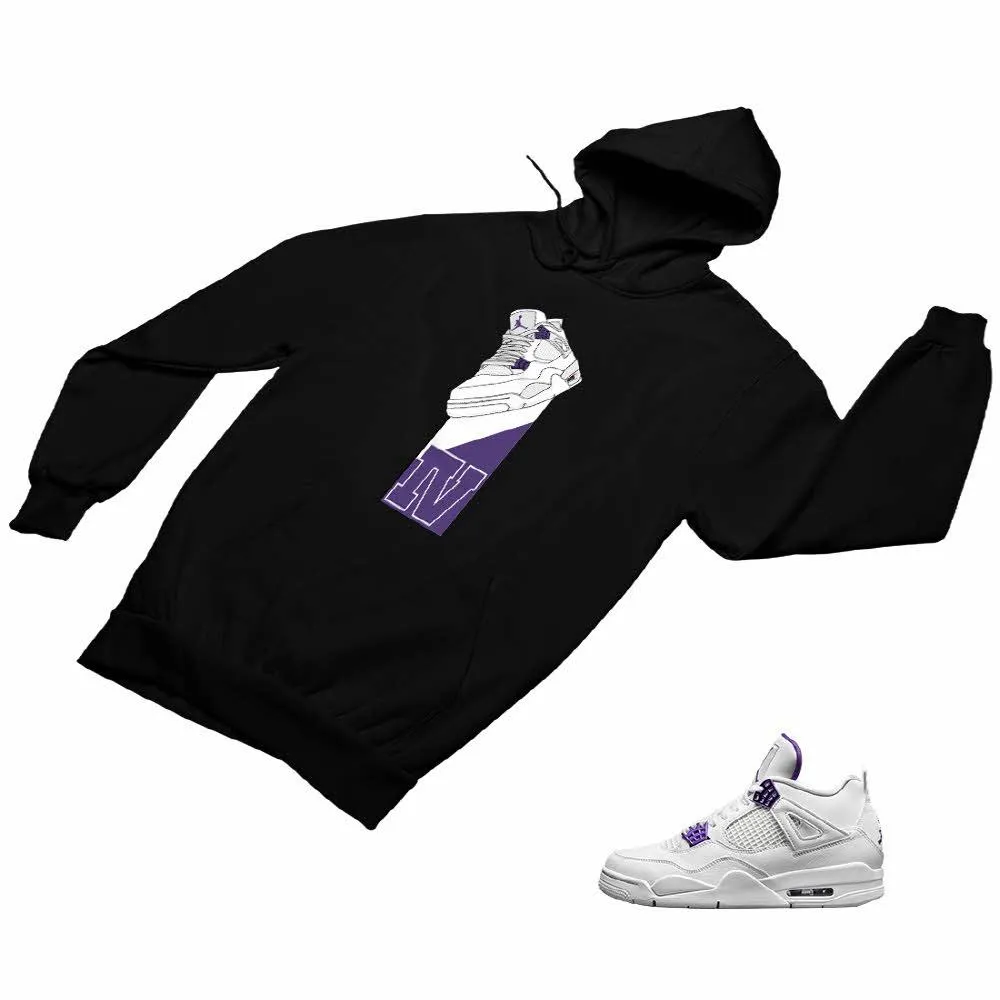 Jordan 4 Purple Matching Custom Designed Hoodies JD 4-23-17