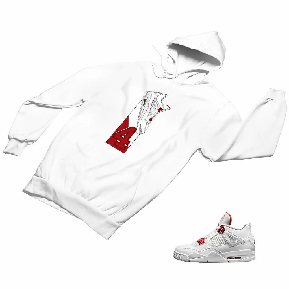 Jordan 4 Red Matching Custom Designed Hoodies JD 4-23-28