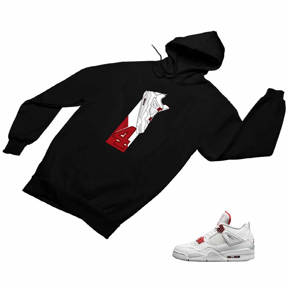 Jordan 4 Red Matching Custom Designed Hoodies JD 4-23-28