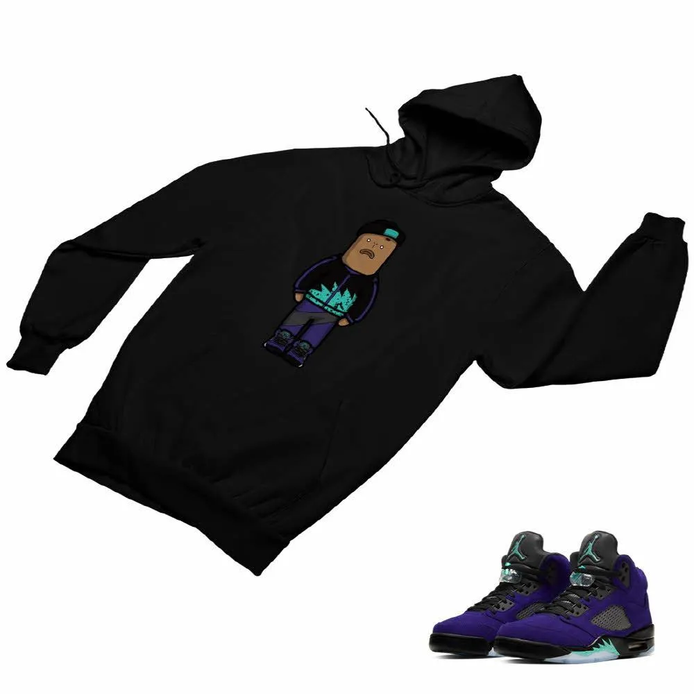 Jordan 5 Alternate Grape Matching Custom Designed Hoodies JD 5-2-8-7