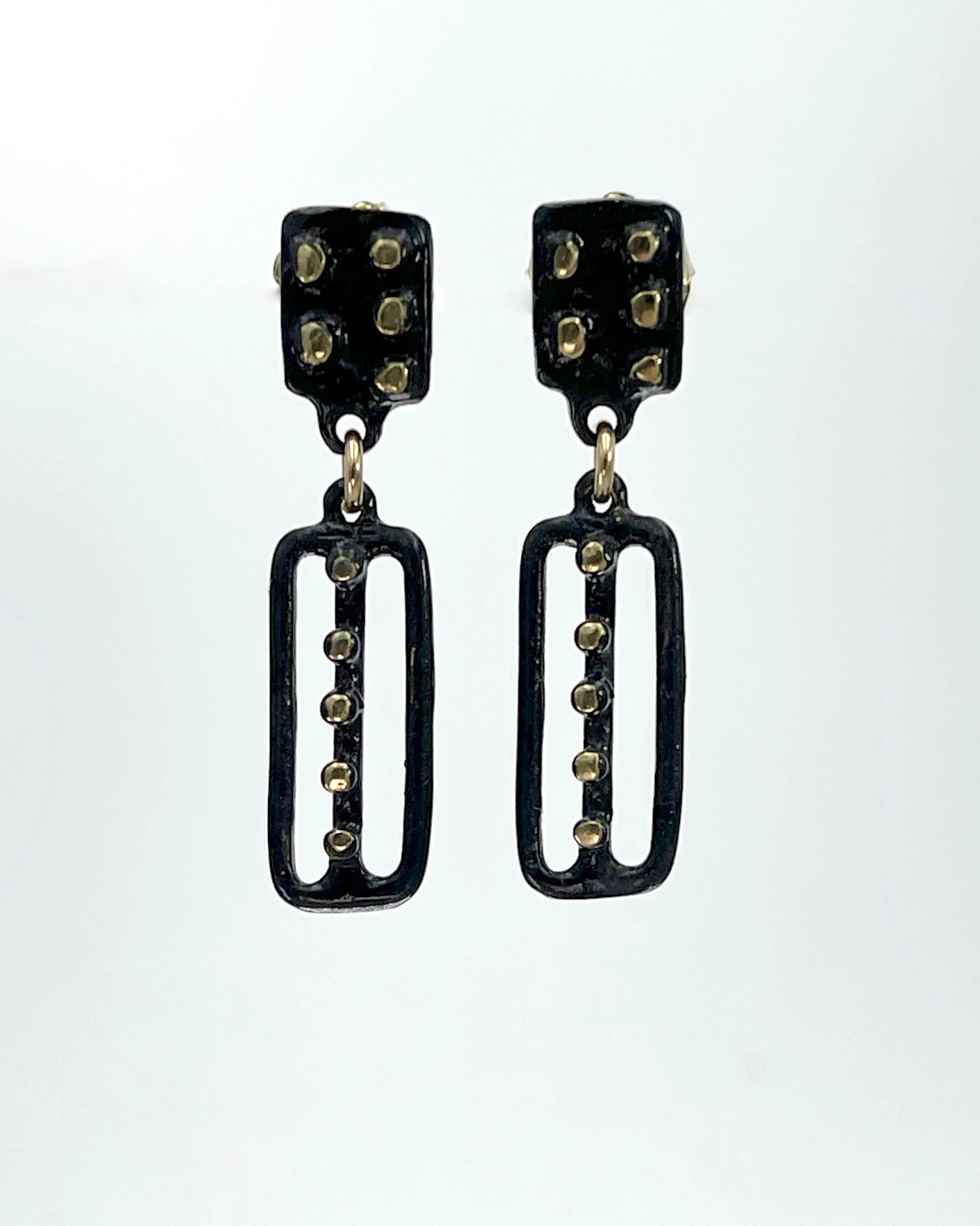 Julie Cohn Kusama Black Bronze Earrings