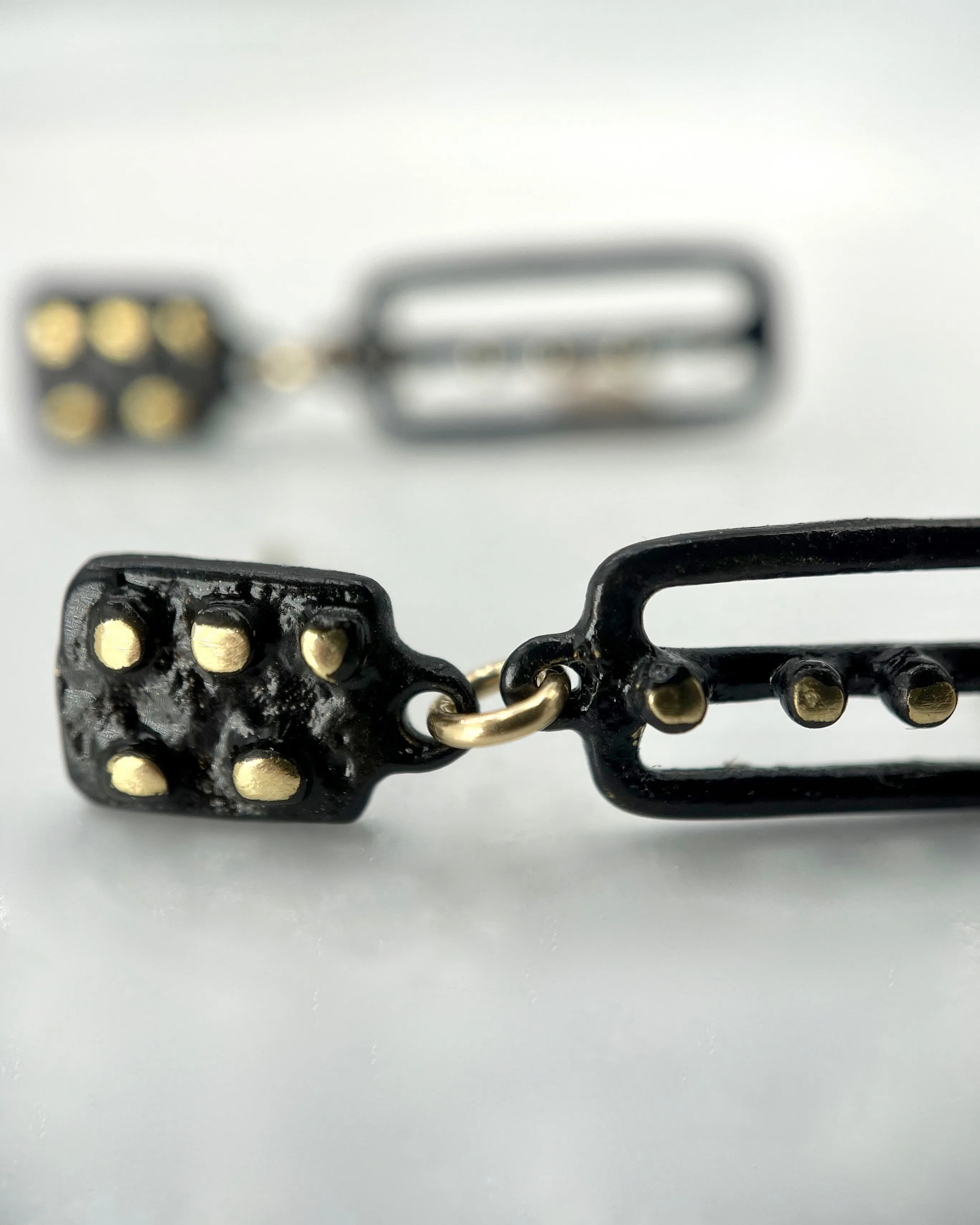 Julie Cohn Kusama Black Bronze Earrings