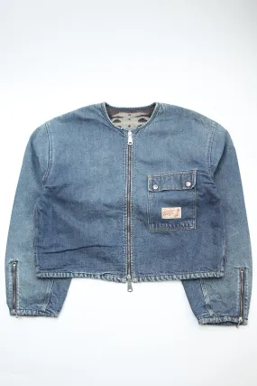 Kapital 14oz Denim BONE Lining Reversible Motocross Jacket - Pro - Indigo