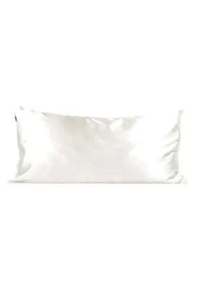 Kitsch Satin Pillowcase in Ivory - King Size