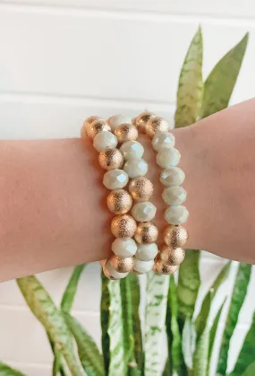 Layla Bracelet Set in Ivory