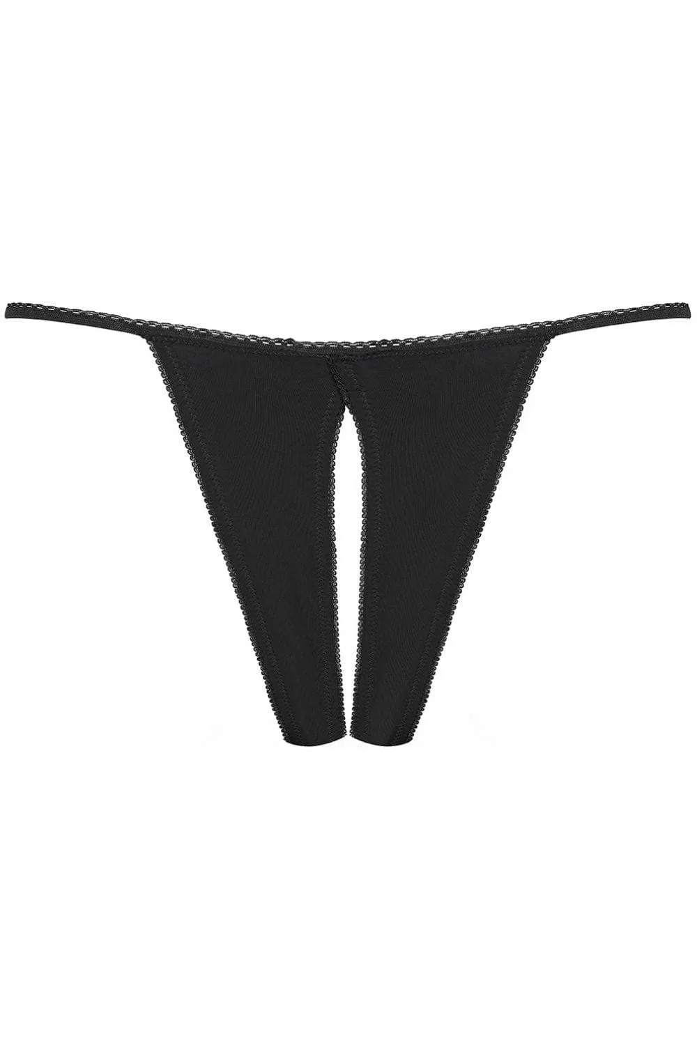 Le Petit Secret Black Openable Thong