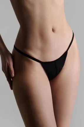 Le Petit Secret Black Openable Thong