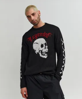 Legends Knit Skull Bones Sweater