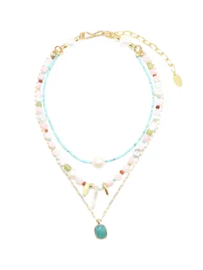 Lizzie Fortunato Off Shore Necklace in Pink Sands