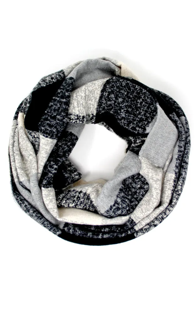 LOF905 Plaid Boucle Infinity Scarf