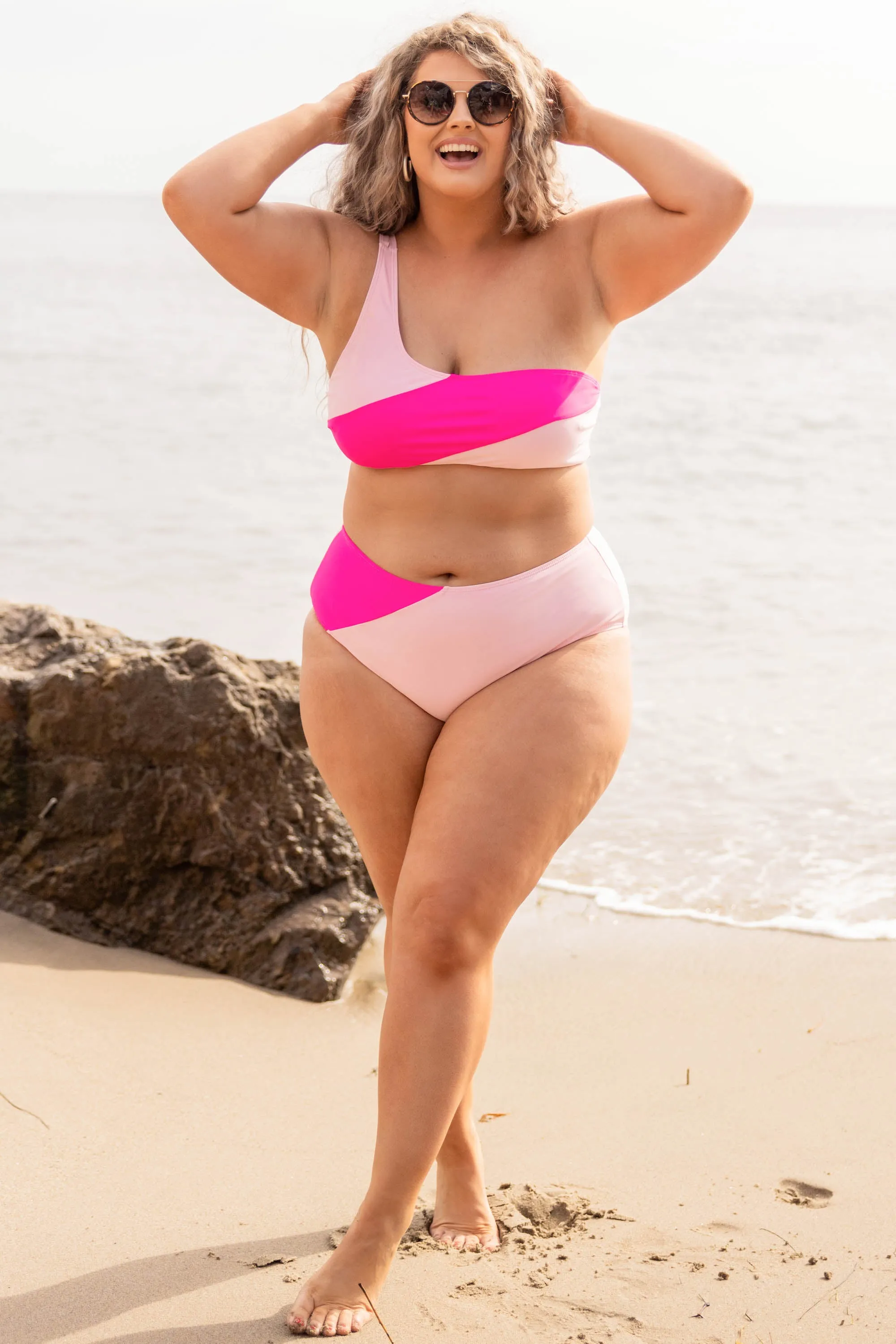 Love On The Horizon Swim Bottom, Pink