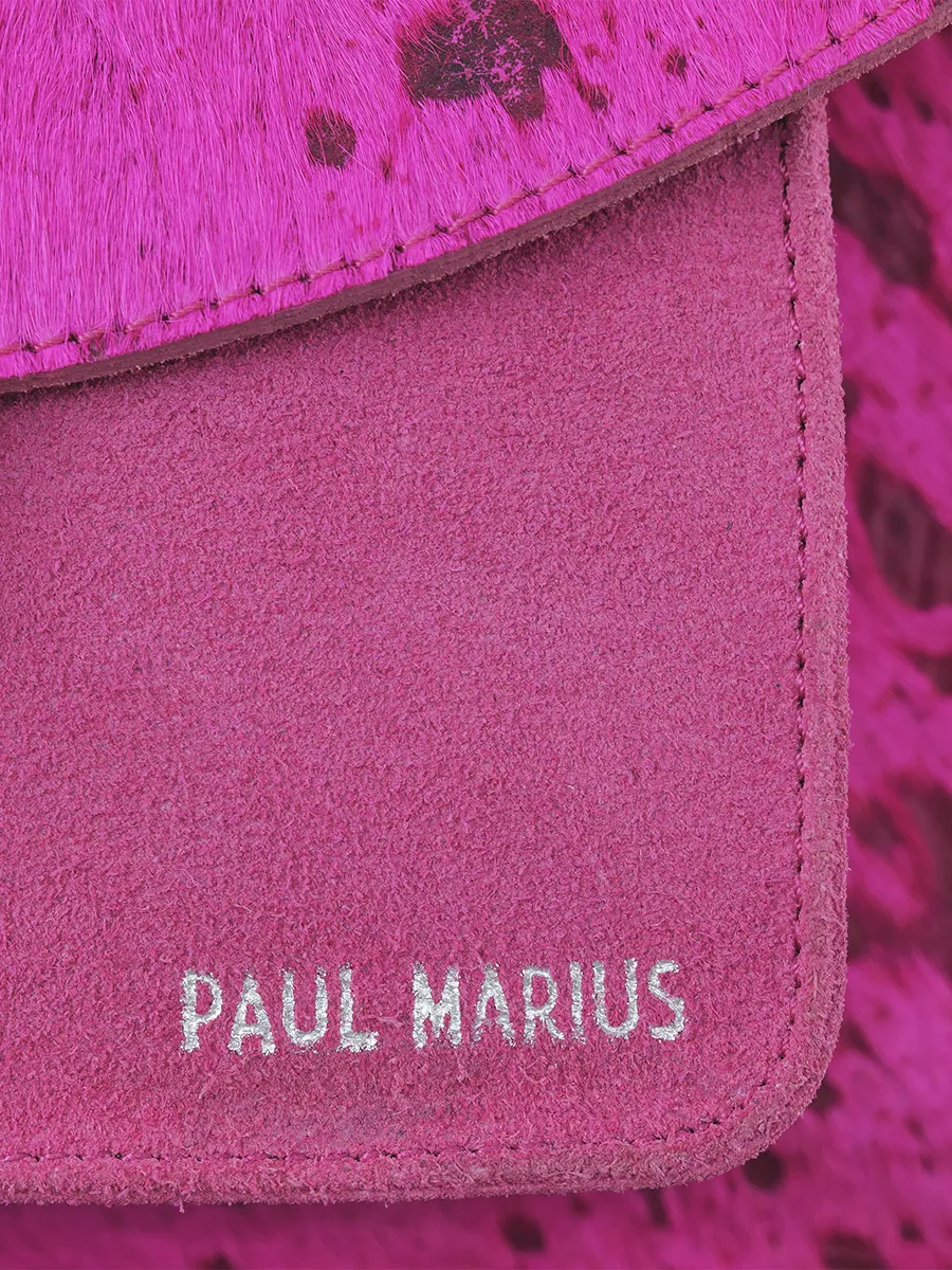 Mademoiselle George Rodeo Trip Fuchsia - pink leather shoulder bag for woman | PAUL MARIUS