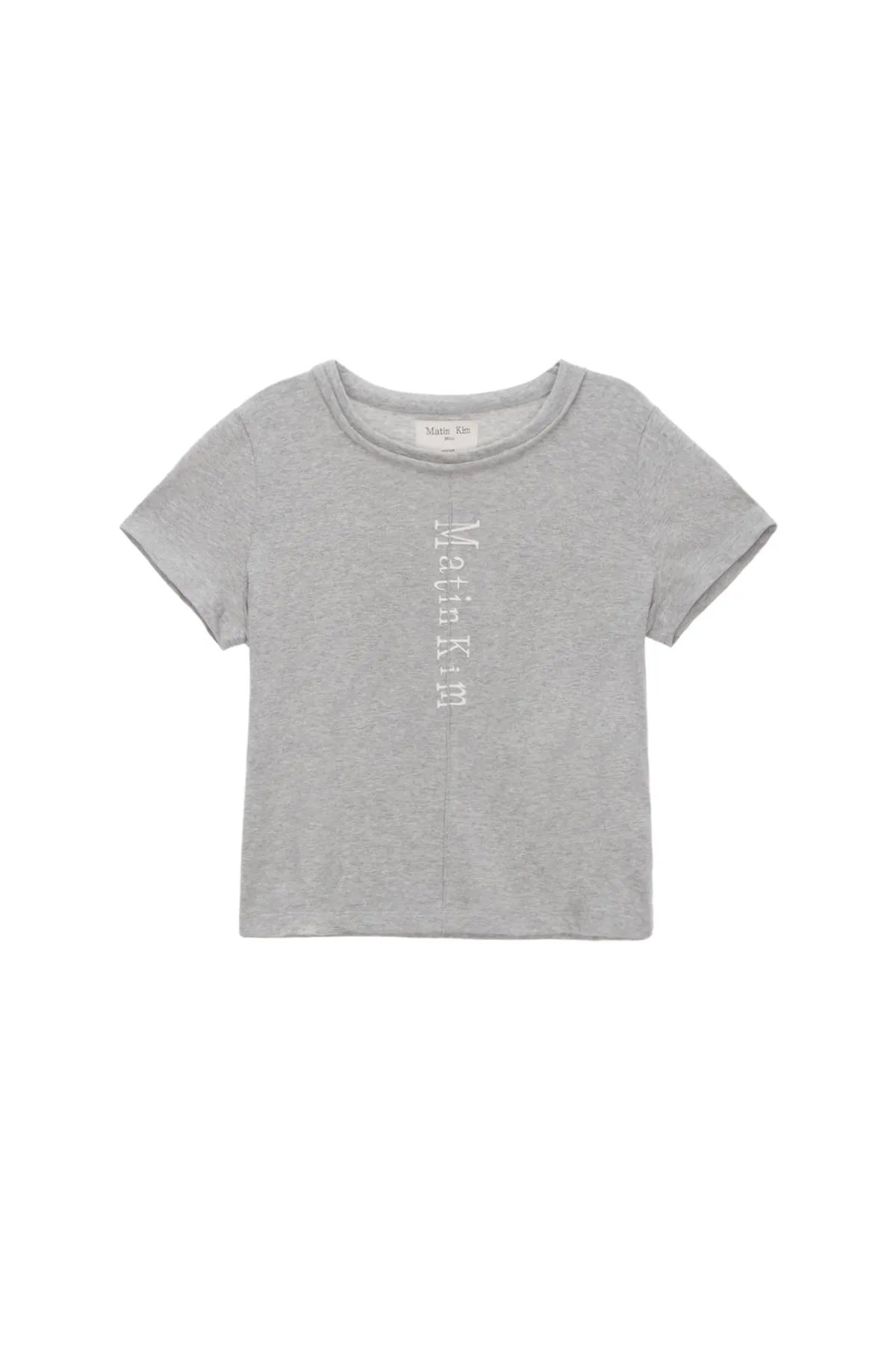 MATIN PINTUCK CROP TOP IN GREY