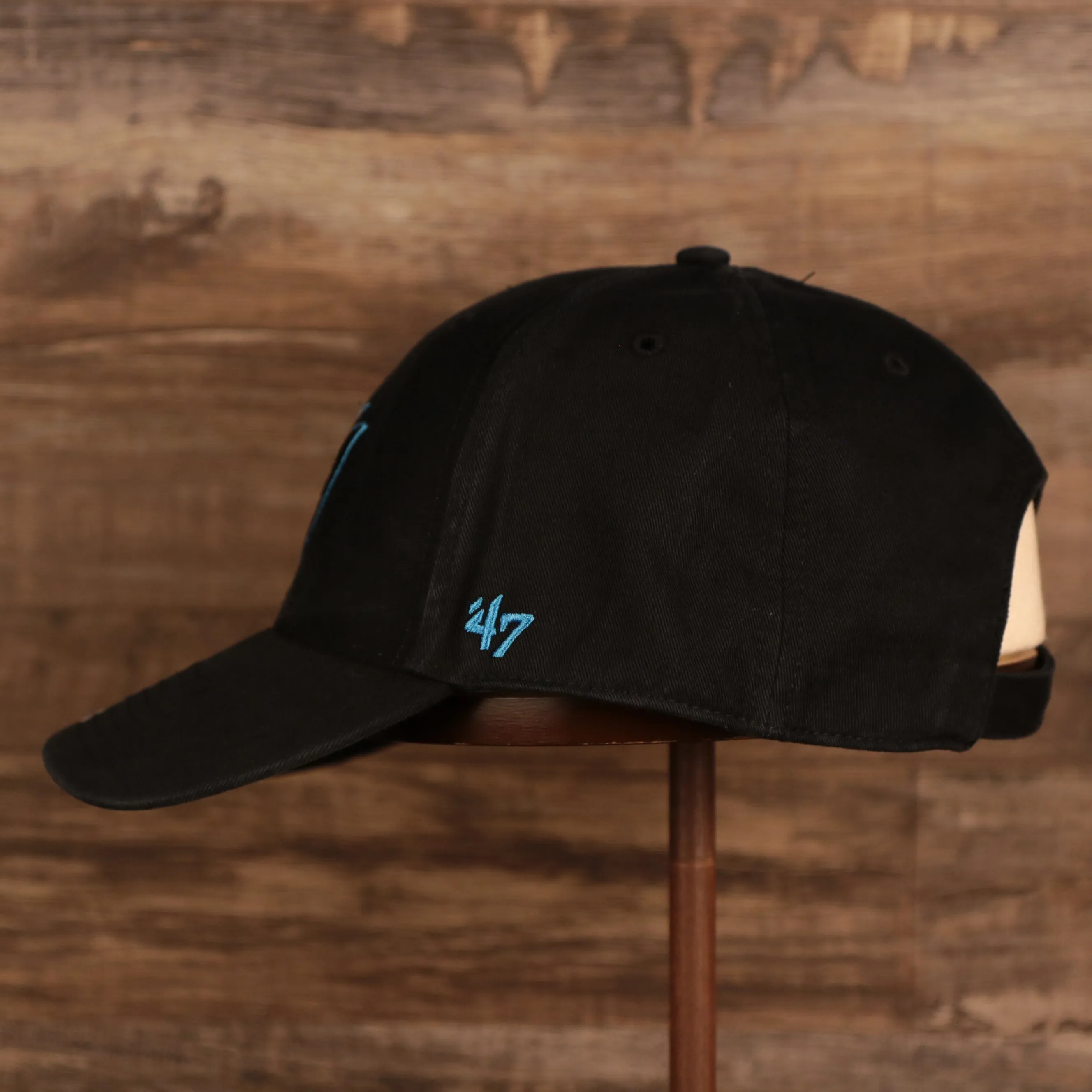 Miami Marlins Black Adjustable Dad Hat