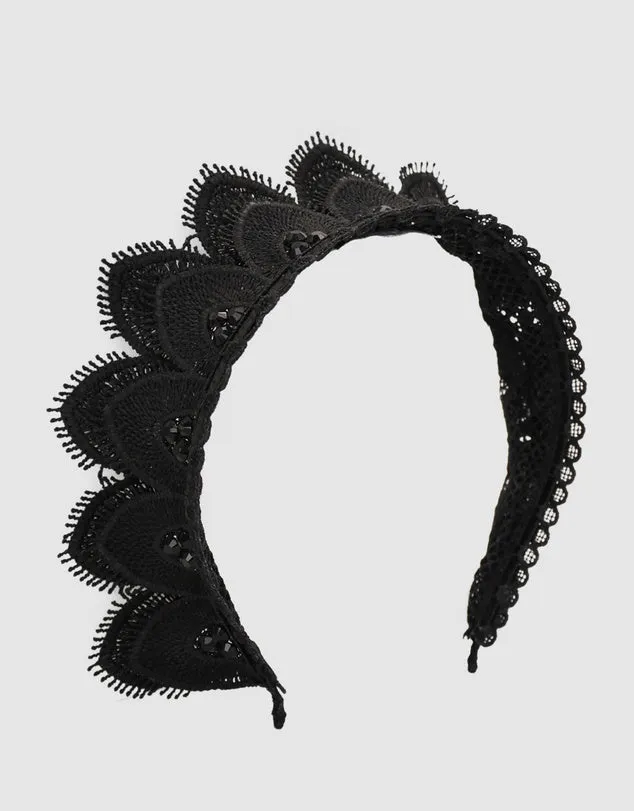 MORGAN & TAYLOR Cecilia Headpiece (Black)