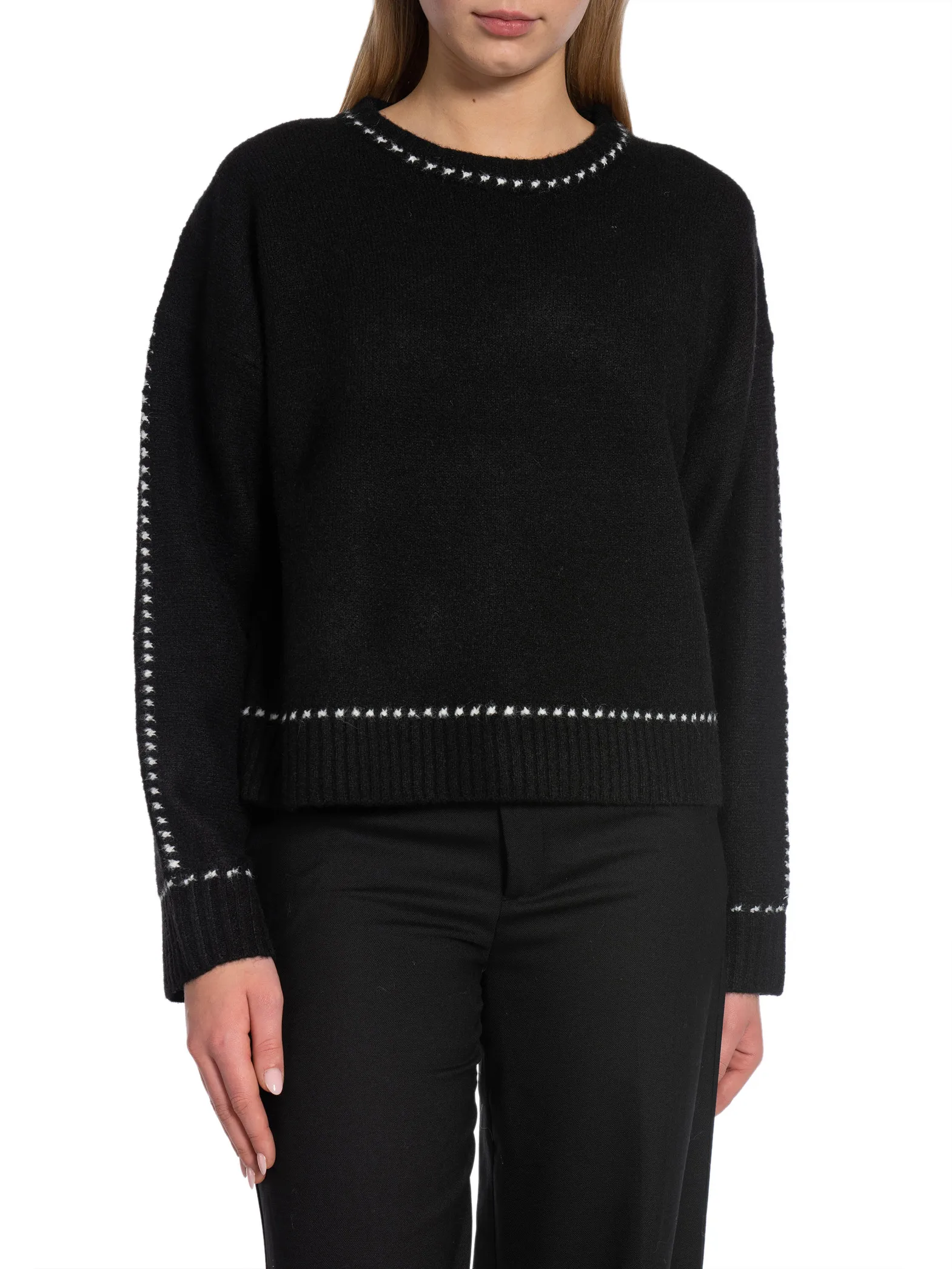 NEO NOIR SWEATER DETRI KNIT BLACK