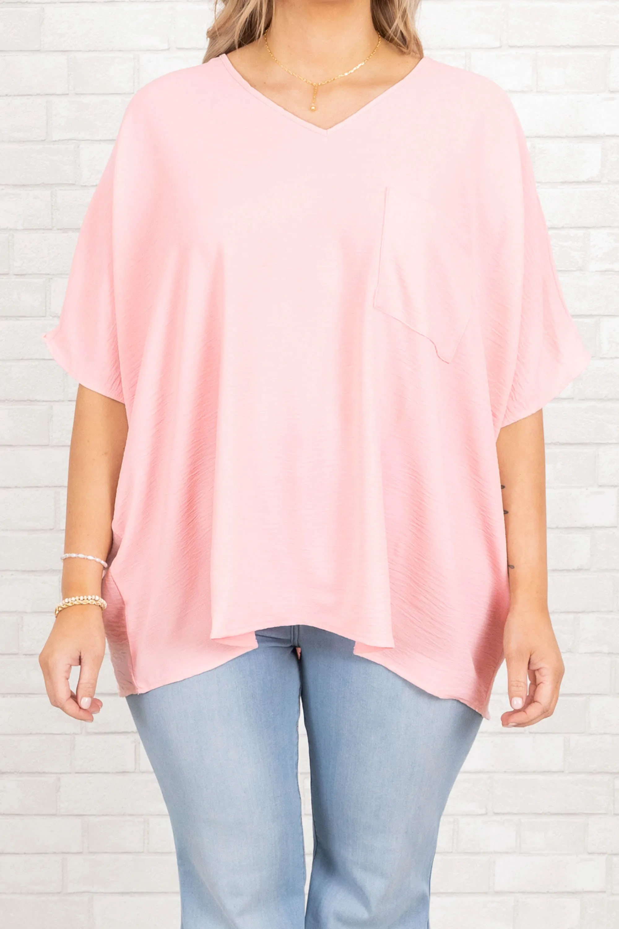 On The Run Top, Dusty Pink