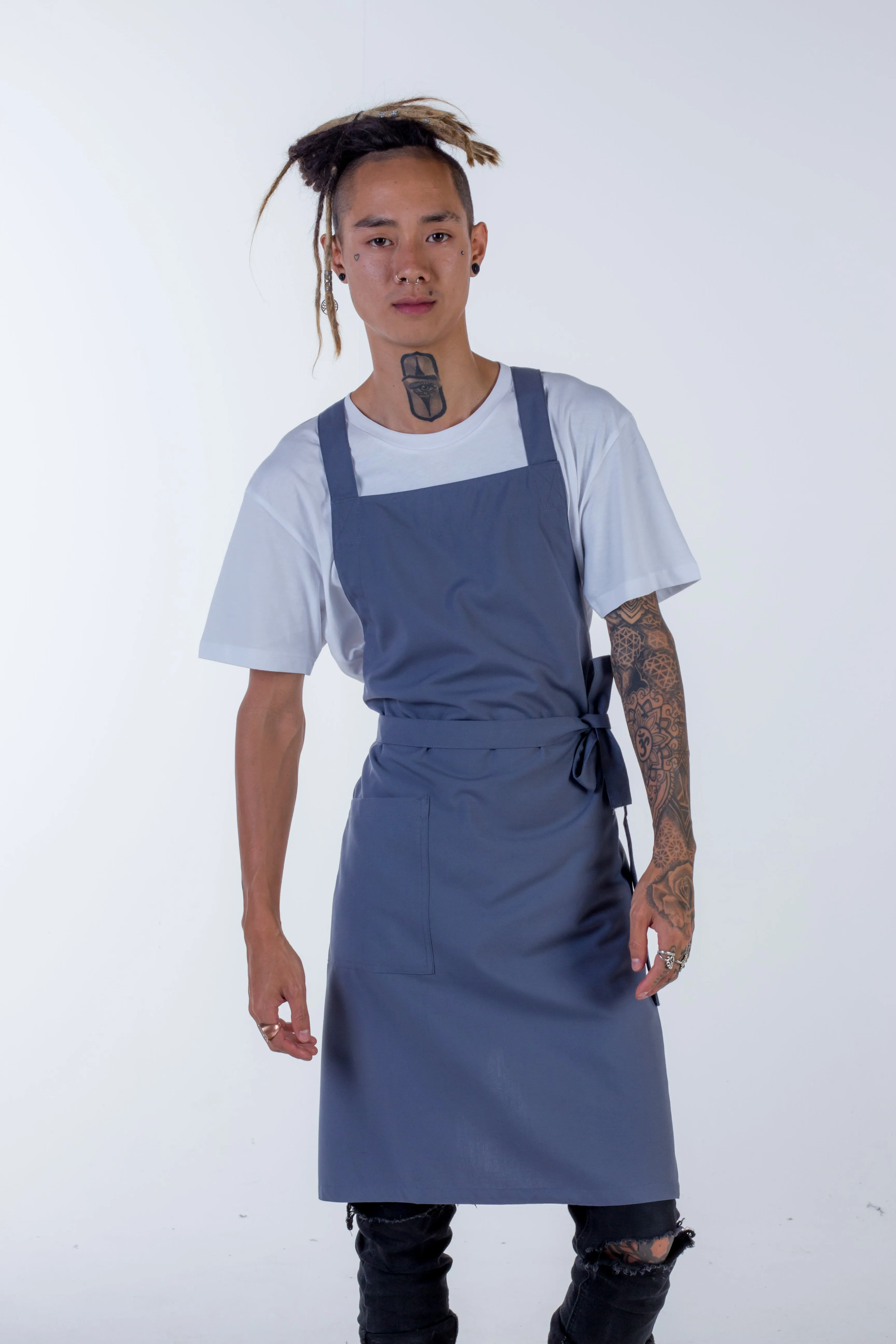 Orthodox Cross Over Apron Light Grey