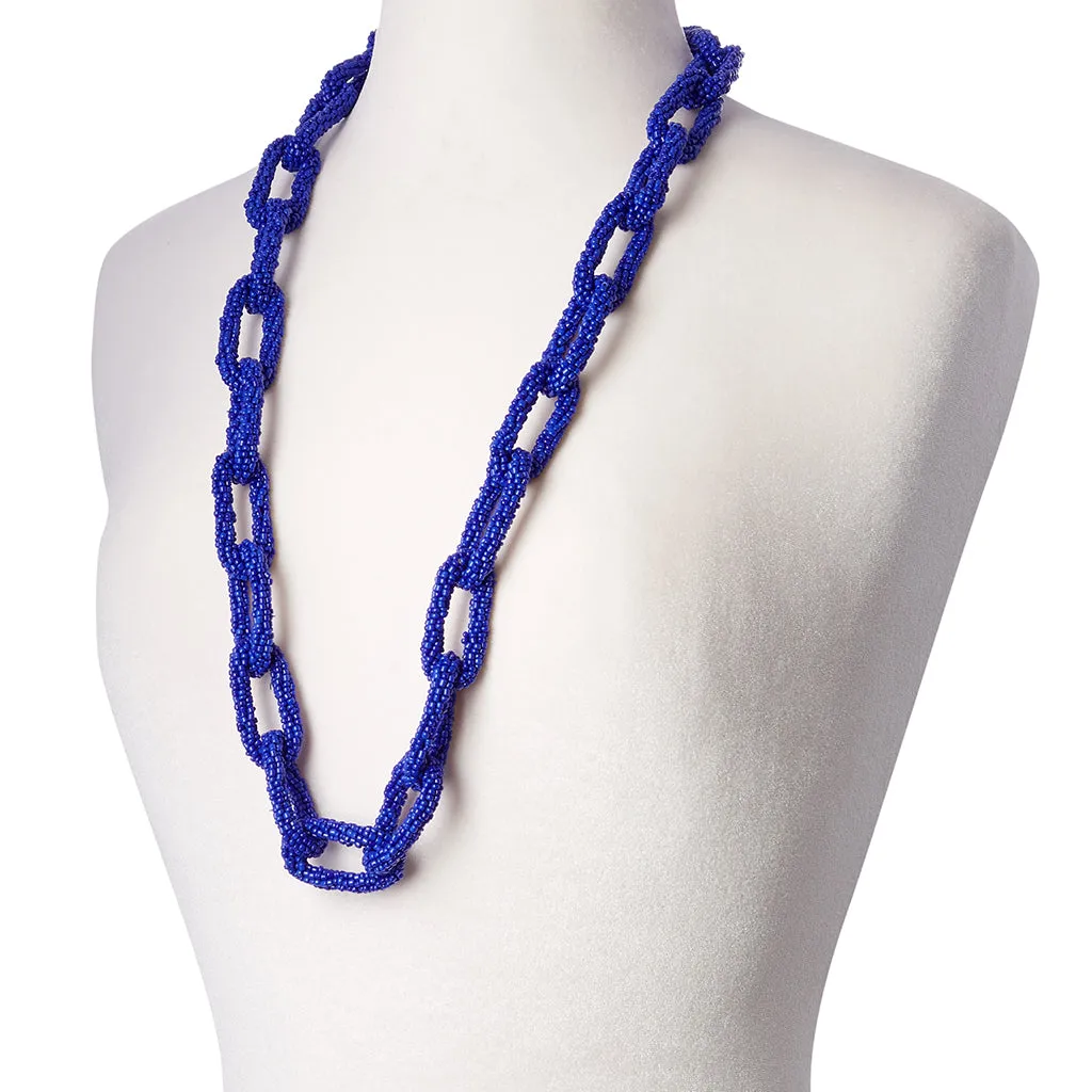 Palm Beach Links Dark Blue Necklace