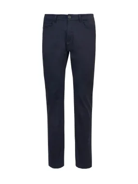 Pantalone 5 tasche in Twill di cotone elasticizzato - Dark Blue