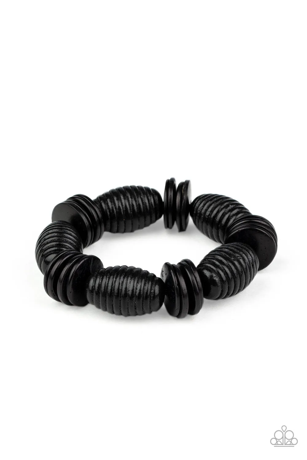 Paparazzi Accessories - Caribbean Castaway - Black Bracelet