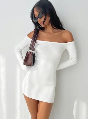 Parisa Long Sleeve Mini Dress White