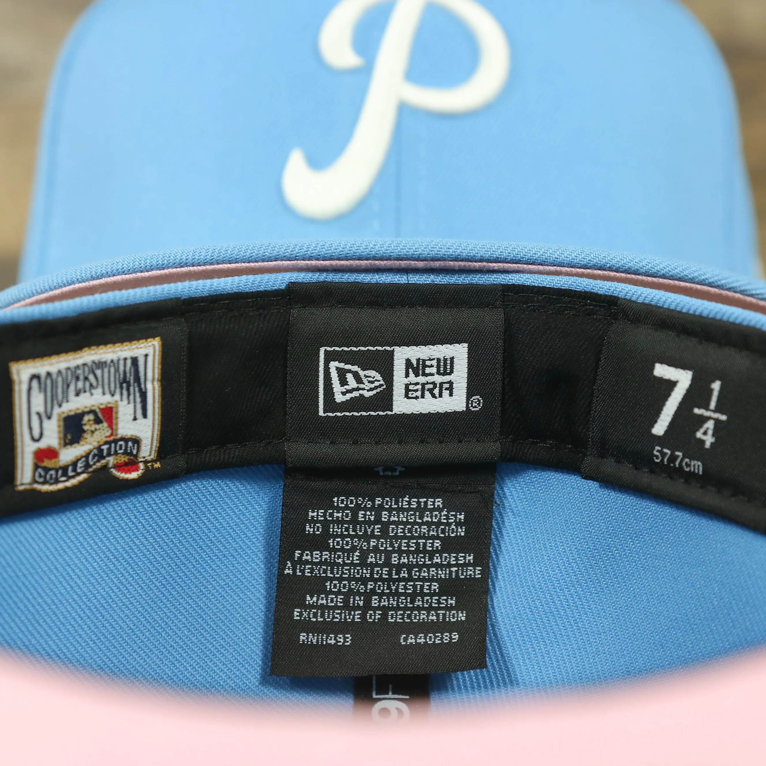 Philadelphia Phillies Glow In The Dark 1952 All Star Game Patch Pink Bottom Side Patch 59Fifty Fitted Cap