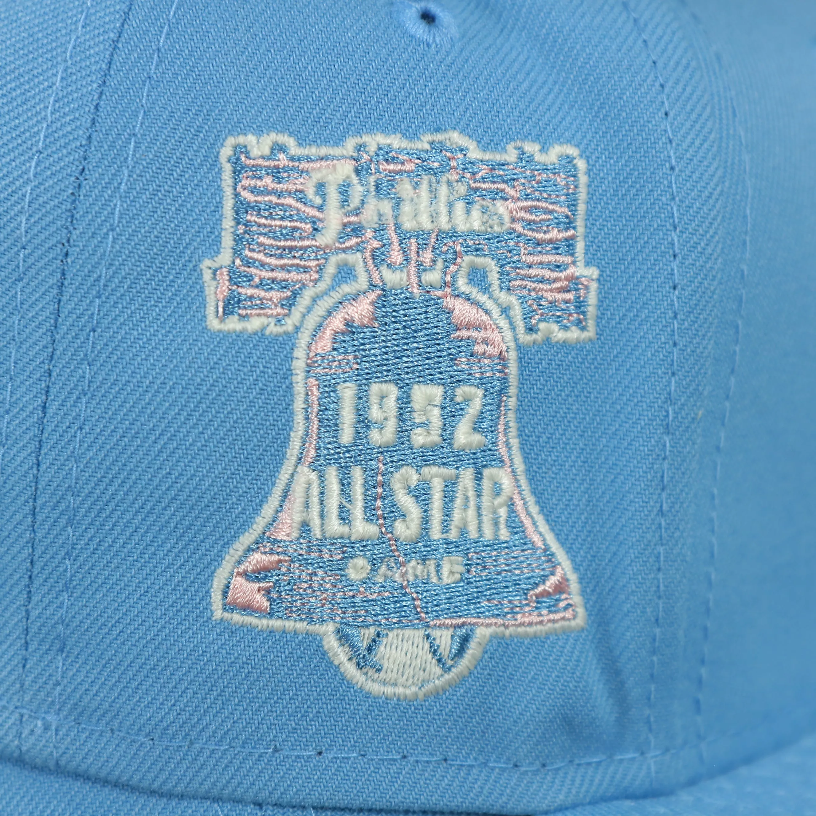 Philadelphia Phillies Glow In The Dark 1952 All Star Game Patch Pink Bottom Side Patch 59Fifty Fitted Cap