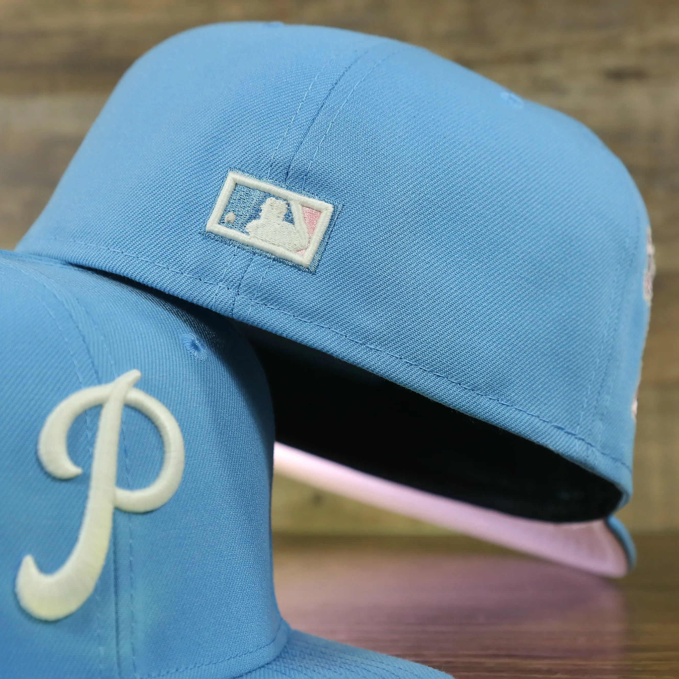 Philadelphia Phillies Glow In The Dark 1952 All Star Game Patch Pink Bottom Side Patch 59Fifty Fitted Cap