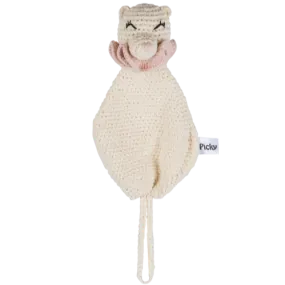 Picky Baby Rattle Pacifier Holder- White/Pink